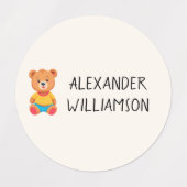 Teddy Bear Kinderkleding Naam Labels (Design 1)