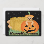 Teddy Bear Kind's Halloween-feestuitnodiging Kaart (Voorkant)