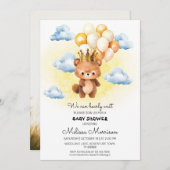 Teddy Bear King Baby Boy Shower Kaart (Voorkant / Achterkant)