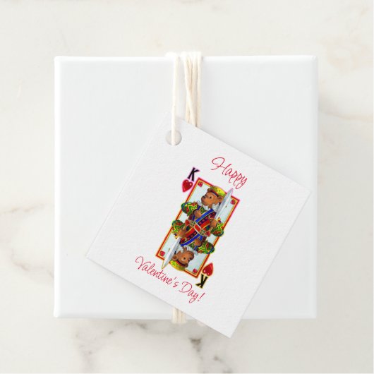 Teddy Bear King of Hearts Bedankjes Labels (In situ)