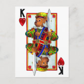 Teddy Bear King of Hearts Briefkaart (Voorkant)