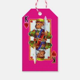 Teddy Bear King of Hearts Cadeaulabel