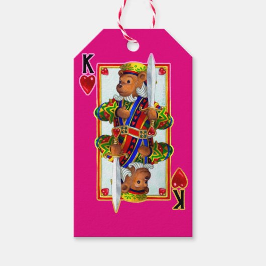Teddy Bear King of Hearts Cadeaulabel (Voorkant)
