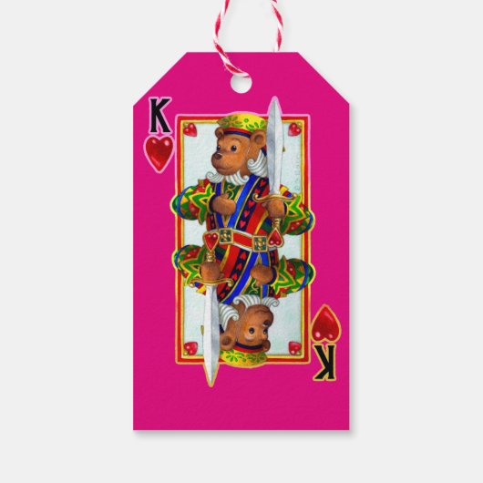 Teddy Bear King of Hearts Cadeaulabel (Achterkant)