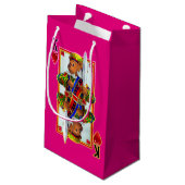 Teddy Bear King of Hearts Gift Bag Klein Cadeauzakje (Achterkant Gekanteld)