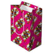 Teddy Bear King of Hearts Gift Bag Medium Cadeauzakje (Achterkant Gekanteld)