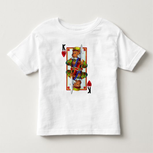 Teddy Bear King of Hearts Kinder Shirts (Voorkant)