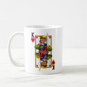 Teddy Bear King of Hearts Koffiemok