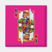 Teddy Bear King of Hearts Magnet (Voorkant)