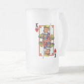 Teddy Bear King of Hearts Matglas Bierpul (Voorkant rechts)