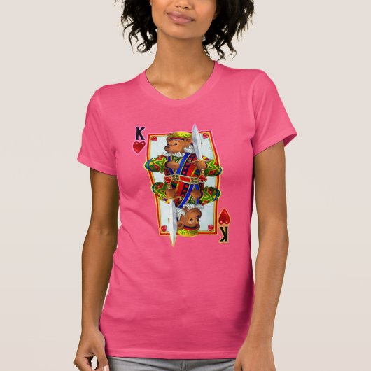 Teddy Bear King of Hearts T-shirt (Voorkant)