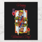 Teddy Bear King of Hearts Wijn Etiket (Enkel label)