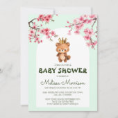 Teddy Bear King Sakura Baby Jongen Douche Kaart (Voorkant)