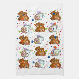 Teddy Bear Kitchen Hand Towel Theedoek