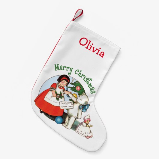 Teddy Bear Kleine Kerstsok (Voorkant (Hangend))