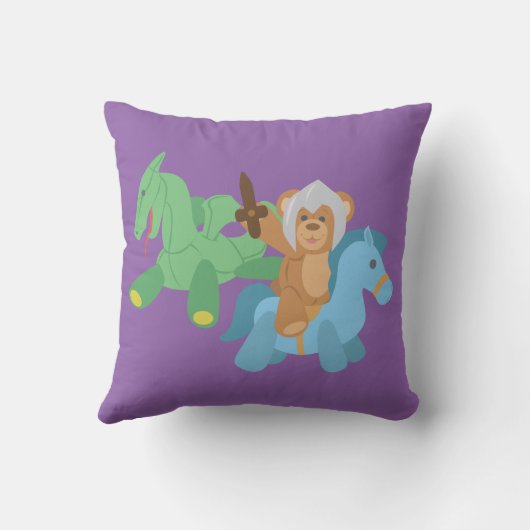 Teddy Bear Knight Kussen (Achterkant)