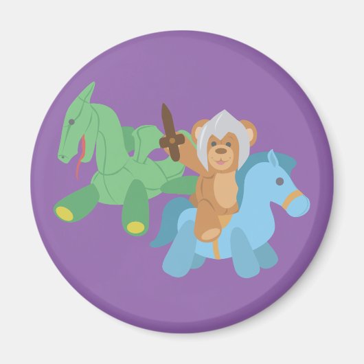 Teddy Bear Knight Magneet (Voorkant)