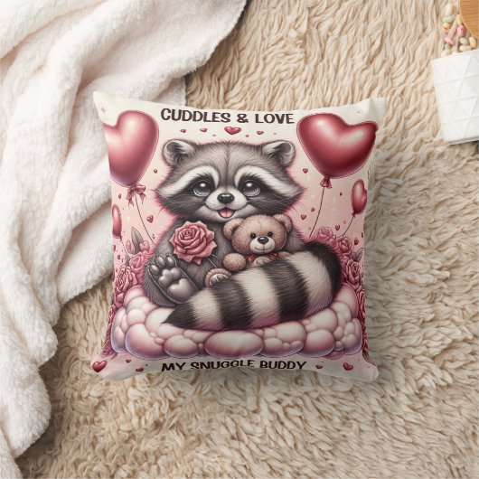 Teddy Bear Knuffelt Wasbeer Valentijnse  Kussen (Deken)