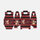 Teddy Bear Ladybug Stripes Meisje Baby shower Bedankdoosjes (Uitgevouwen)
