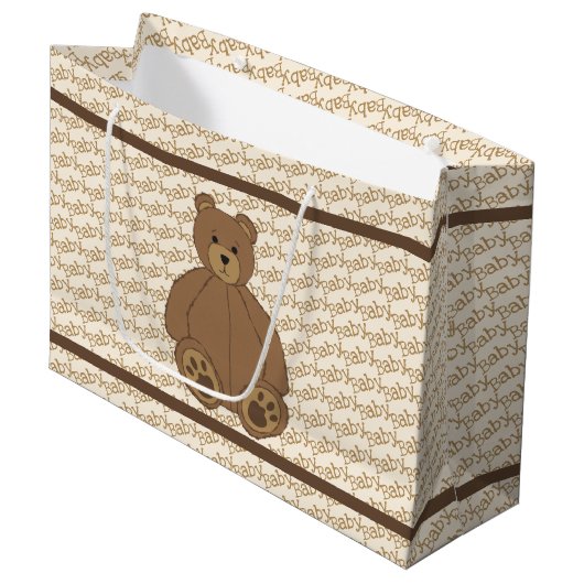 Teddy Bear Large Gift Bag Groot Cadeauzakje (Voorkant Gekanteld)