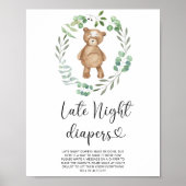 Teddy Bear \ Late night diapers game Poster (Voorkant)