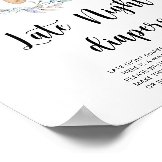 Teddy Bear \ Late night diapers game Poster (Hoek)