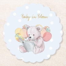 Teddy Bear leest een boek Baby in Bloom