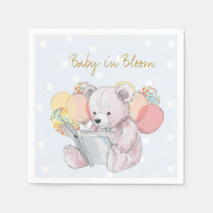 Teddy Bear leest een boek Baby in Bloom Servet