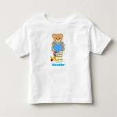 Teddy Bear leest zijn boeken persoonlijk Kinder Shirts (Voorkant)
