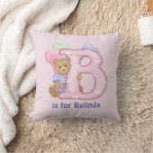 Teddy Bear Letter B Monogram Kussen (Deken)