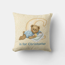 Teddy Bear Letter C Monogram - Aanpassen Kussen