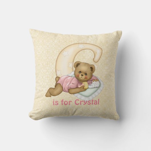 Teddy Bear Letter C Monogram - Aanpassen Kussen (Voorkant)