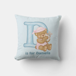 Teddy Bear Letter D Monogram Kussen