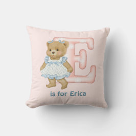 Teddy Bear Letter E Monogram Kussen