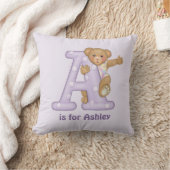 Teddy Bear Letter Een Monogram Kussen (Deken)