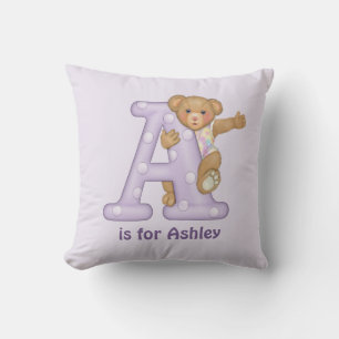 Teddy Bear Letter Een Monogram Kussen