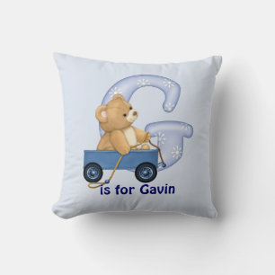 Teddy Bear Letter G Monogram Kussen