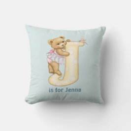 Teddy Bear Letter J Monogram Kussen
