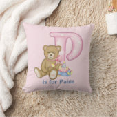 Teddy Bear Letter P Monogram Kussen (Deken)