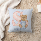 Teddy Bear Letter S Monogram Kussen (Deken)