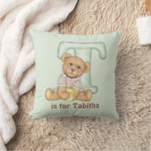 Teddy Bear Letter T Monogram Kussen (Deken)