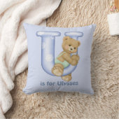 Teddy Bear Letter U Monogram Kussen (Deken)