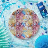 TEDDY BEAR LIEFDE MONOGRAM PARTY PAPIEREN BORDJE (Feest)