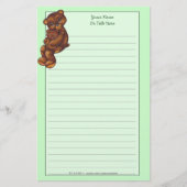 Teddy Bear Lined Stationery Briefpapier (Voorkant)