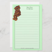 Teddy Bear Lined Stationery Briefpapier (Voorkant / Achterkant)