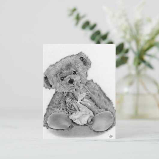 Teddy Bear Little Fairy Briefkaart (Staand voorkant)