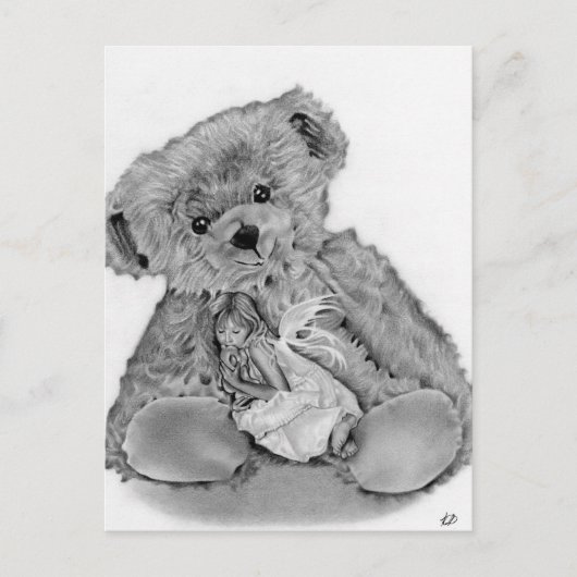 Teddy Bear Little Fairy Briefkaart (Voorkant)