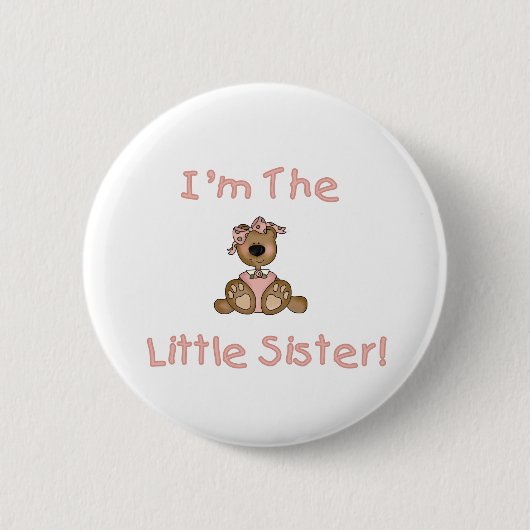 Teddy Bear Little Sister Ronde Button 5,7 Cm (Voorkant)