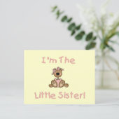 Teddy Bear Little Sister Tshirts and Gifts Briefkaart (Staand voorkant)