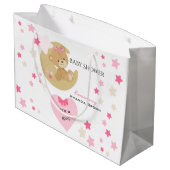 Teddy Bear Love Baby Girl Shower Groot Cadeauzakje (Achterkant Gekanteld)